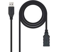 NanoCable 10.01.0901-BK - Câble d'extension USB 3.0, mâle-femelle, Noir, 1mts