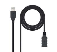 Nanocable Câble d'extension USB 3.0 10.01.0901-BK mâle-femelle Noir 1mts
