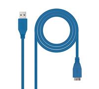 Nanocable 10.01.1101-BL - Câble USB 3.0 vers micro USB 3.0, mâle-mâle, Bleu,1mts
