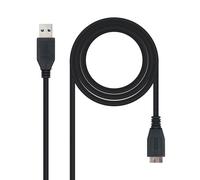 Nanocable 10.01.1102-BK câble USB USB 3.2 Gen 1 (3.1 Gen 1) 2 m USB A Micro-USB B Noir
