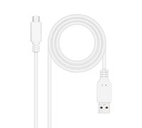 Nanocable 10.01.2100-W - Câble USB 2.0 3A, type USB-C/M-A/M, blanc, 0,5 m