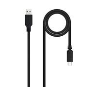 Nanocable 10.01.2102 - Câble 3A USB 2.0 vers USB-C, mâle-mâle, Noir, 2mts