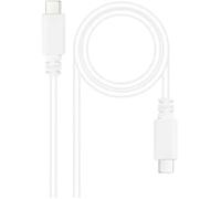 NANOCABLE 10.01.2301-L150-W - Câble USB-C à USB-C 3A, pour téléphones mobiles, tablettes, ordinateurs portables, etc. USB 2.0,