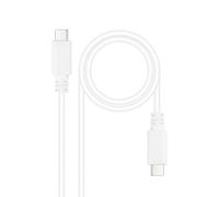 Nanocable 10.01.2301-W câble USB USB 2.0 1 m USB C Noir, Blanc