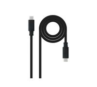 Nanocable 10.01.4103: Câble USB-C vers USB-C 3m, USB 3.2 Gen 2x2, 20 Gbit/s, 100W Power Delivery, 5A, Noir, Conforme RoHS