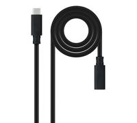 Nanocable 10.01.4502 câble USB USB 3.2 Gen 2x2 2 m USB C Noir