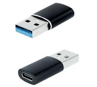 Nanocable 10.02.0012 changeur de genre de câble USB C USB A Noir
