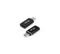 NANOCABLE 10.02.0014 - Adaptateur Micro USB vers USB-C, Micro B Mâle vers USB-C Femelle, Couleur Noir