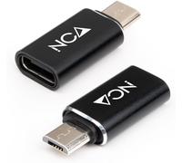 Nanocable 10.02.0014 - Adaptateur Micro Usb Vers Usb-C, Micro B Mâle Vers Usb-C Femelle, Couleur Noir[Z506]