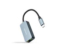 NANOCABLE 10.03.0410 - Convertisseur USB-C 3.2 GEN1 vers Ethernet 2.5G, Adaptateur USB-C 3.2 GEN1 vers Ethernet 2.5G, Boîtier Aluminium, Gris, 15 cm