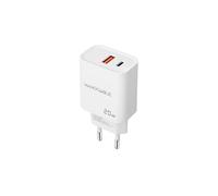 Nanocable Chargeur mural 10.10.2007 USB-C PD + USB-A QC 20W Double port Blanc