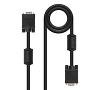 Nanocable Câble SVGA 10.15.0101 – mâle-mâle avec ferrite, noir 1 m