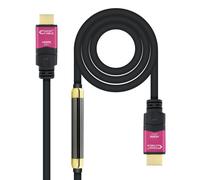 Nanocable 10.15.3725 câble HDMI 25 m HDMI Type A (Standard) Noir, Rose
