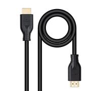 NANOCABLE 10.15.3901 - Câble HDMI V2.0 4K@60Hz 18Gbps Connecteur Type A Mâle vers Type A Mâle CCS, Noir, 1 m