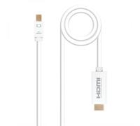 Nanocable 10.15.4002 câble vidéo et adaptateur 2 m Mini DisplayPort HDMI Type A (Standard) Blanc