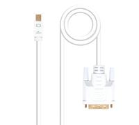 Nanocable 10.15.4205 - Câble convertisseur Mini DisplayPort vers DVI, mini DisplayPort/M-DVI/M, blanc, 5.0 m