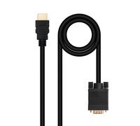 Nanocable 10.15.4348 câble vidéo et adaptateur 1,8 m HDMI Type A (Standard) VGA (D-Sub) Noir