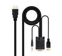 Nanocable 10.15.4350 câble vidéo et adaptateur 1,8 m HDMI Type A (Standard) VGA (D-Sub) + 3.5mm + USB Type-A