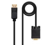 Nanocable 10.15.4401 câble vidéo et adaptateur 1 m DisplayPort VGA (D-Sub) Noir