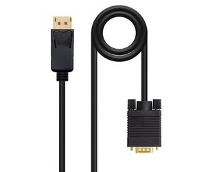 Nanocable 10.15.4402 câble vidéo et adaptateur 2 m DisplayPort VGA (D-Sub) Noir