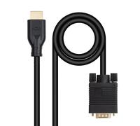 Nanocable Câble convertisseur 10.15.4602 VGA M vers HDMI M 1,8 m Noir