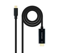 NANOCABLE 10.15.5132 - Câble convertisseur USB-C vers HDMI 1.4K@30HZ, 1.8 m, Couleur noir