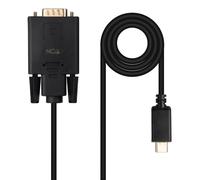 Nanocable 10.15.5202 câble vidéo et adaptateur 1,8 m USB Type-C VGA (D-Sub) Noir
