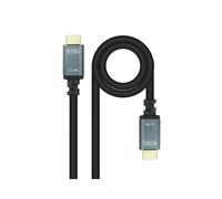 Nanocable 10.15.8001 Câble HDMI 2.1 1m, Type A, M/M, contacts Or, 48 Gbit/s, 3D, ARC, HDR, résolution max 7680x4320 120Hz, Noir