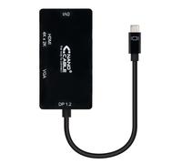 Nanocable Adaptateur USB-C vers VGA/HDMI/DVI 10.16.4301-BK 10 cm Noir