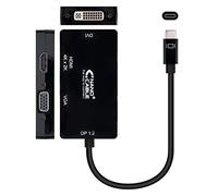 Nanocable Adaptateur USB-C vers VGA/HDMI/DVI 10.16.4301-BK 10 cm Noir