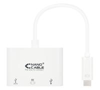 Nanocable 10.16.4302 station d'accueil USB 3.2 Gen 1 (3.1 Gen 1) Type-C Blanc