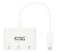 Nanocable 10.16.4302 station d'accueil USB 3.2 Gen 1 (3.1 Gen 1) Type-C Blanc