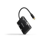Nanocable Convertisseur USB-C 10.16.4307 – USB-C mâle vers HDMI/DVI/DisplayPort/VGA – Noir 10 cm