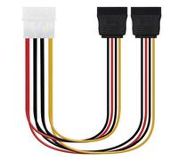 Nanocable 10.19.0101-OEM - Câble SATA aliment MOLEX vers 2SATA,mâle-femelle,20cm