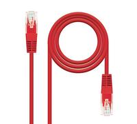 NANOCABLE 10.20.0100-R - Câble Ethernet RJ45 Cat.5e UTP AWG24, Rouge, 0.5mts