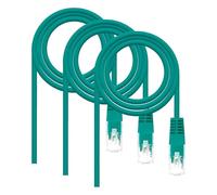 NANOCABLE 10.20.0400-GR - CÂBLE Patch RÉSEAU Cat.6 UTP AWG24, Vert, 0.5 M, (Lot de 3)