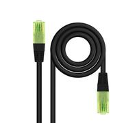 NANOCABLE 10.20.1400-L25-BK - Câble réseau patch, Cat.6 UTP AWG26 CCA, Noir, 25 cm