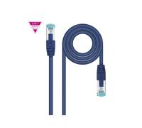 Nanocable 10.20.1702-BL Câble Réseau Cat7 SF/UTP (S-FTP) 2m Bleu, Connecteurs RJ-45, Cuivre sans Oxygène, 10GBase-T, 600MHz, LSZH