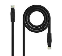 NANOCABLE 10.20.1800-L30-BK - Câble réseau RJ45 LSZH CAT.6A UTP AWG24, Noir, 30 cm