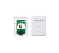 NanoCable 10.21.1001 - Rosette de Surface RJ45 avec 1 Prise Cat.5E UTP, Blanc