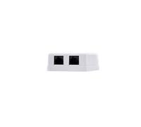 NanoCable 10.21.1002 - Rosette de surface RJ45 avec 2 prises Cat.5E UTP, Blanc