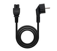 NANOCABLE 10.22.0302-L300 - Câble d'alimentation en trèfle, connecteur CEE7 coudé mâle vers C5/F, Noir, 3 m
