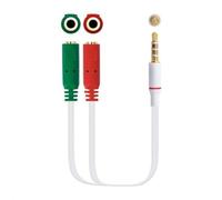 Nanocable 10.24.1201 câble audio 0,2 m 3,5mm 2 x 3.5mm Blanc