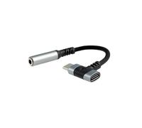 NANOCABLE 10.24.1207 - Câble adaptateur audio USB-C vers Jack 3,5 femelle et USB-C de charge (5V), 10cm