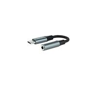 Nanocable Câble adaptateur audio 10.2421204 – USB-C mâle vers jack 3,5 mm femelle, 11 cm, noir/gris