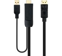 Nanocable Câble de conversion 10.15.4352/ HDMI Mâle - DisplayPort Mâle/ 1.8m/ Noir