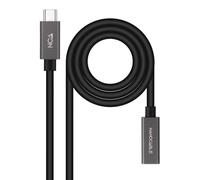 Nanocable 10.01.4401 câble USB USB 3.2 Gen 2x2 1 m USB C Noir