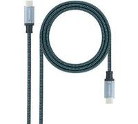 Nanocable 10.01.4102-COMB câble USB USB 3.2 Gen 2 (3.1 Gen 2) 2 m USB C Noir, Gris