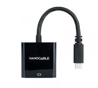 Nanocable Conversor USB-C/M a VGA/H Negro 10cm