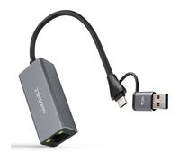Nanocable Convertisseur USB-C+USB-A/M 3.0 vers Ethernet